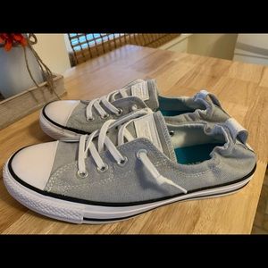 Women’s Converse Slip-On wolf grey/white. Size 9